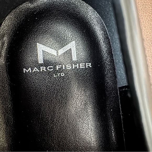 Marc Fisher Wilmer Platform Leather Horse Bit Loafer Black Chunky Sole Size 9.5 - Picture 10 of 11